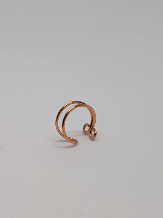 Earcuff 'TWO' in Kupfer
