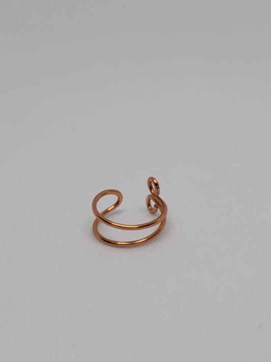 Earcuff 'TWO' in Kupfer