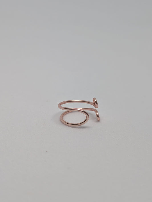 Earcuff 'TWO' in Rosegold