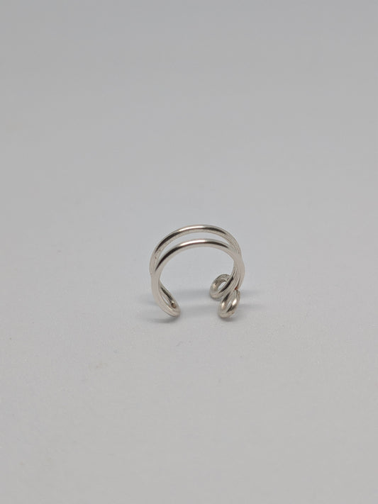 Earcuff 'TWO' in Silber