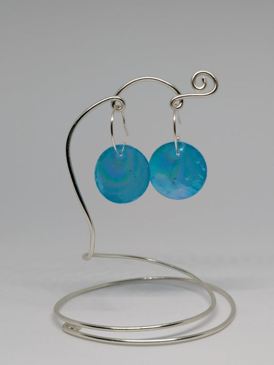 Silberne Hoops mit Muschelplättchen 