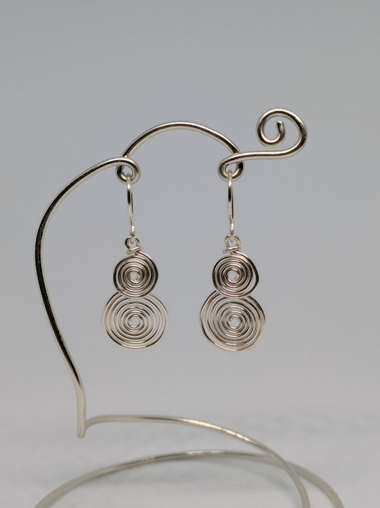 Spiralohrringe in Silber 